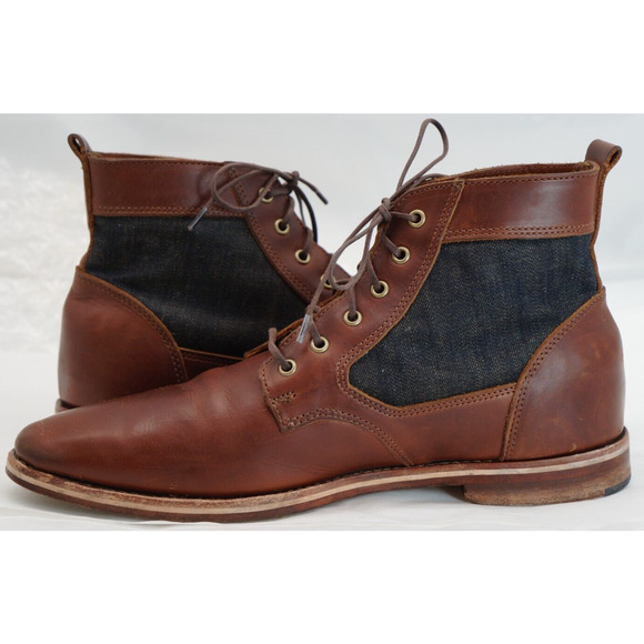 $499.00 HELM Boots Men's Lace-up Leather Brown MADE IN USA - Size 10 - Picture 8 of 11